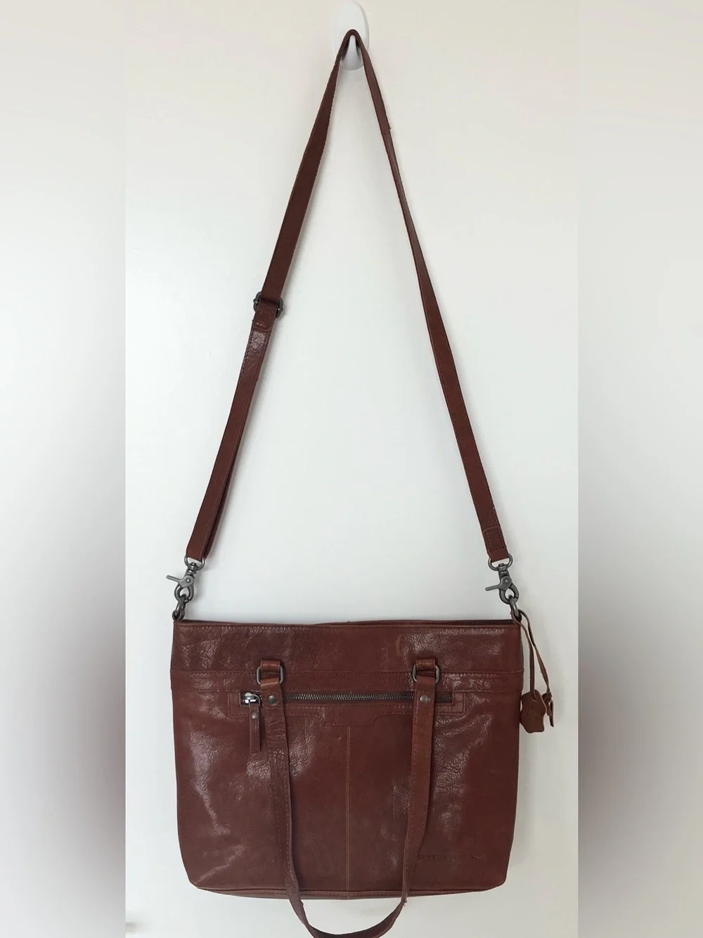 Spikes & Sparrow Brown Leather Laptop Shoulder Tote Bag Pockets Unisex